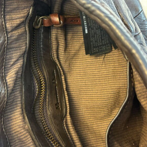 Massimo Dutti Genuine Leather Crossbody Bag – Dark Brown – Boho Vintage Style - Picture 10 of 15
